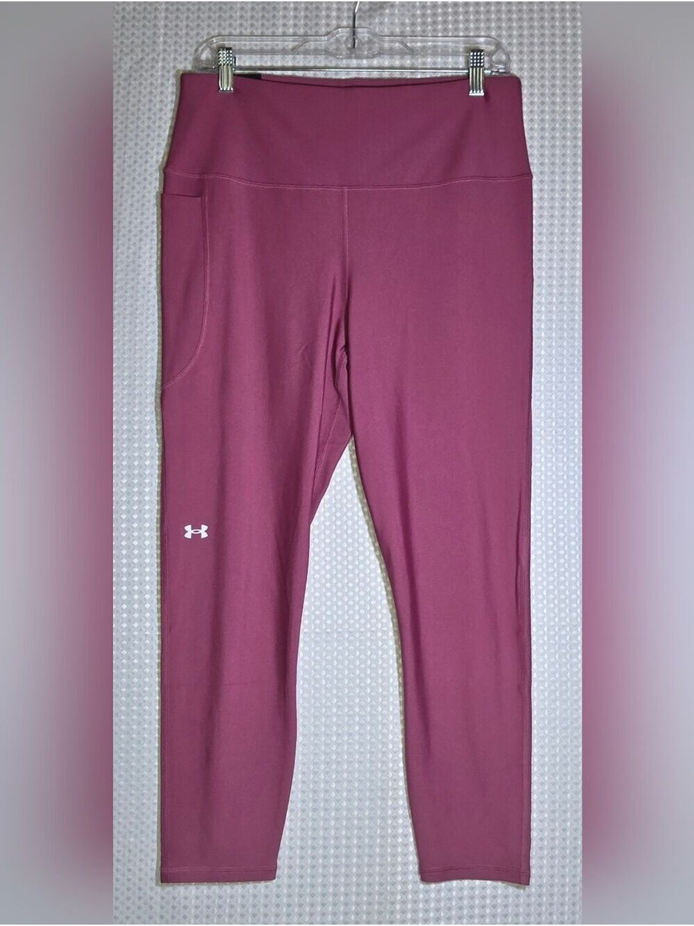 Under Armour Tech HeatGear Fuchsia Ankle Leggings 1X Athleisure Gym Workout - Picture 3 of 11